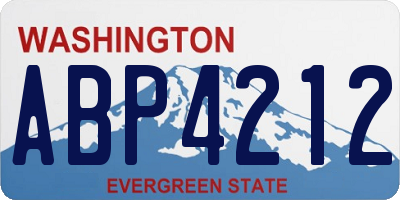 WA license plate ABP4212