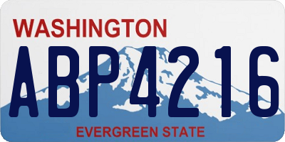 WA license plate ABP4216