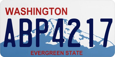 WA license plate ABP4217