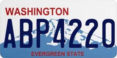 WA license plate ABP4220
