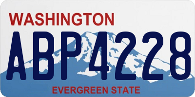 WA license plate ABP4228