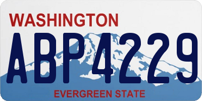 WA license plate ABP4229