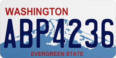 WA license plate ABP4236
