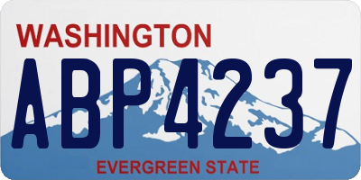WA license plate ABP4237