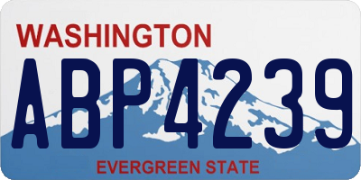 WA license plate ABP4239
