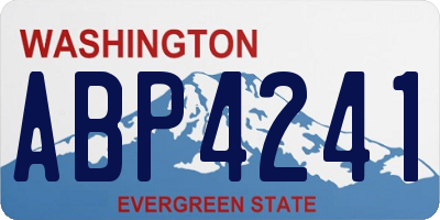 WA license plate ABP4241