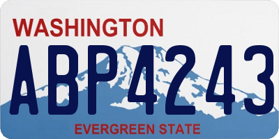 WA license plate ABP4243