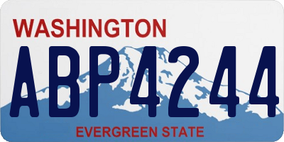 WA license plate ABP4244