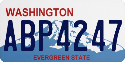 WA license plate ABP4247