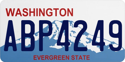 WA license plate ABP4249