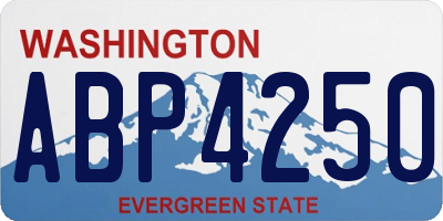 WA license plate ABP4250
