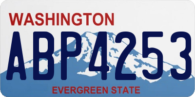 WA license plate ABP4253
