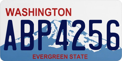 WA license plate ABP4256