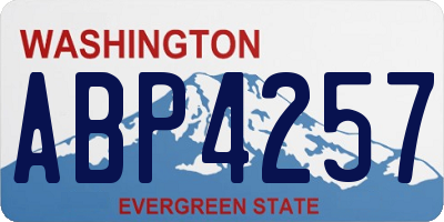 WA license plate ABP4257