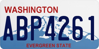 WA license plate ABP4261