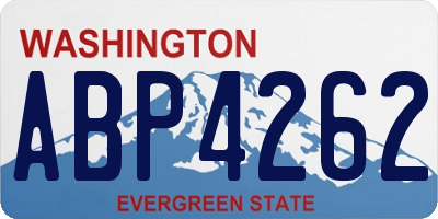 WA license plate ABP4262