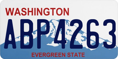WA license plate ABP4263
