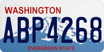WA license plate ABP4268