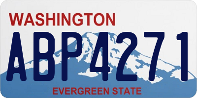 WA license plate ABP4271