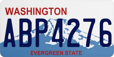 WA license plate ABP4276