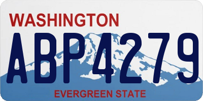 WA license plate ABP4279