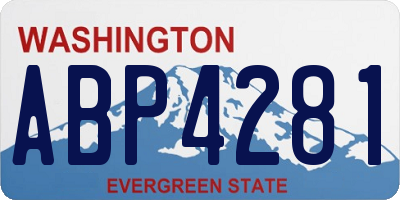 WA license plate ABP4281