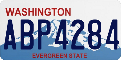 WA license plate ABP4284