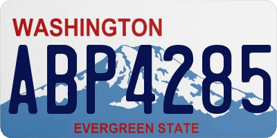 WA license plate ABP4285