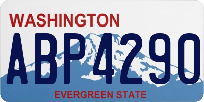 WA license plate ABP4290
