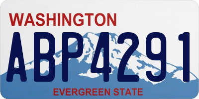 WA license plate ABP4291