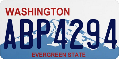WA license plate ABP4294