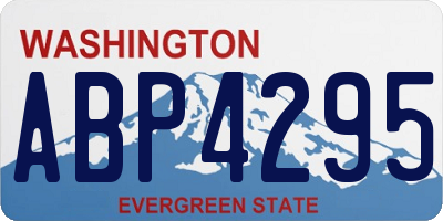 WA license plate ABP4295