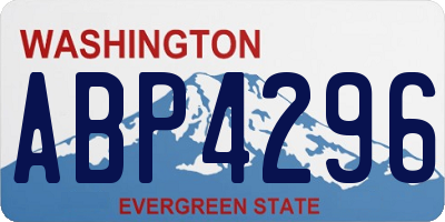 WA license plate ABP4296