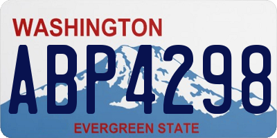 WA license plate ABP4298
