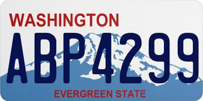 WA license plate ABP4299