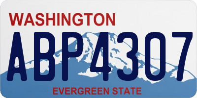 WA license plate ABP4307
