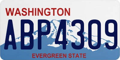WA license plate ABP4309