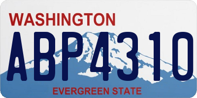 WA license plate ABP4310