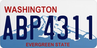 WA license plate ABP4311