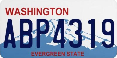 WA license plate ABP4319