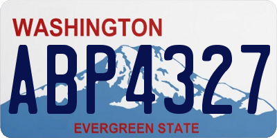 WA license plate ABP4327