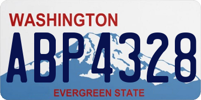 WA license plate ABP4328