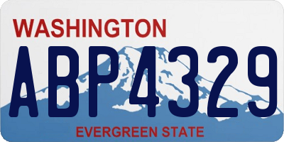 WA license plate ABP4329