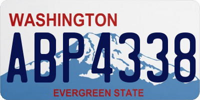 WA license plate ABP4338