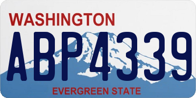 WA license plate ABP4339