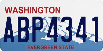 WA license plate ABP4341