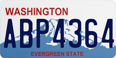 WA license plate ABP4364