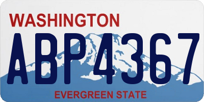 WA license plate ABP4367