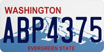 WA license plate ABP4375