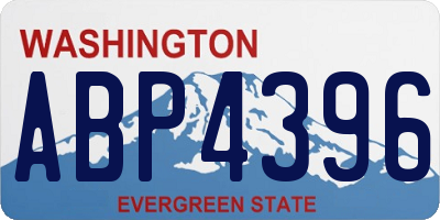 WA license plate ABP4396